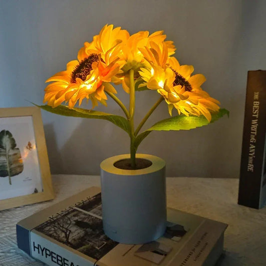 Sunflower LED Night Lamp – Warm Ambient Light